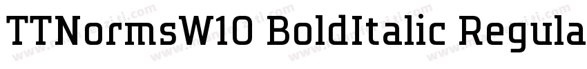 TTNormsW10 BoldItalic Regular字体转换